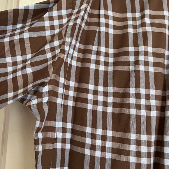 Burberry Mens button down shirt. Brown plaid - Picture 6 of 8